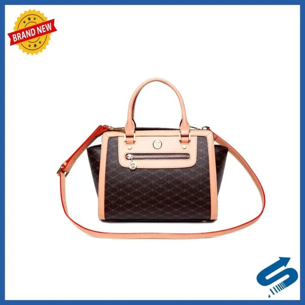 Genuine Leather Satchel Bag, Structured Top Handle Crossbody Purse